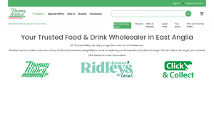 Thomas Ridley Foodservice - Wholesale Food for the Catering Industry - bulk food supplier