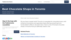 Top 7 Chocolatiers in Toronto - chocolate goodies supplier in toronto