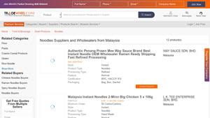 Malaysia Noodles Suppliers and Wholesalers - TradeWheel - ramen noodles supplier