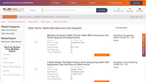 Table Tennis Tables Products Manufacturers, Suppliers, Wholesalers ... - indoor tennis table supplier china
