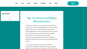Top 15 Lithium-ion Battery Manufacturers | 2025 Guide - lithium ion suppliers