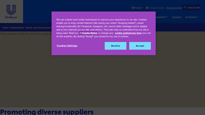Promoting diverse suppliers - Unilever - diverse supplier