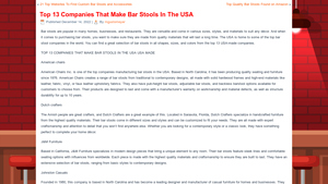 Top 13 Companies That Make Bar Stools In The USA - bar stool supplier