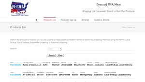 Producer List - Demand USA Beef - beef supplier