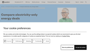 Compare Electricity-Only Energy Deals - Uswitch - cheapest energy supplier