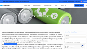 Best 10 Li-ion Battery Suppliers for 2025 - Vade Battery - lithium ion suppliers