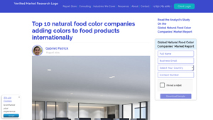 Top 10 Natural Food Color Companies | Verified Market Research - natural food color supplier