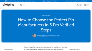 How to Choose the Perfect Pin Manufacturers in 5 Pro ... - Vivipins - enamel pin supplier