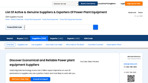 Directory of Power plant equipment Suppliers & manufacturers in World ... - power plant equipment supplier