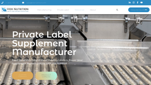 Private Label Supplement Manufacturer | Vox Nutrition - best vitamin supplier