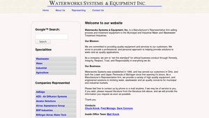 Waterworks Systems & Equipment Inc. - water works equipment supplier