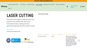 Laser Cutting Service: Get Your Free Instant Online Quote | Weerg - laser cutter service