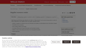 Supplier resource center - Wells Fargo - diversity supplier