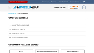Largest Custom Wheel Outlet Online - Custom Wheels For Sale - custom wheel suppliers