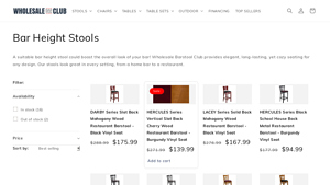Bar Height Stools for Restaurants & Cafes | Wholesale Bar Stool Club - bar stool supplier