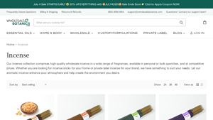 Buy Incense Sticks in Bulk - Wholesale Botanics - incense supplier