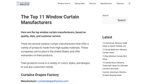 The Top 11 Window Curtain Manufacturers - curtain supplier and makers