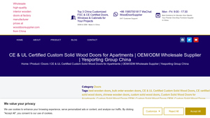 CE & UL Certified Custom Solid Wood Doors For Apartments | OEM/ODM ... - solid wood door supplier china