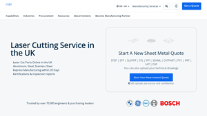 Laser Cutting Service UK | Order Parts Online | Xometry UK - laser cutter service