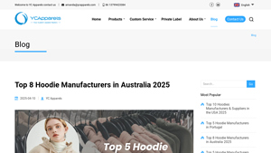 Top 8 Hoodie Manufacturers in Australia 2025 - YC Apparels - hoodie supplier