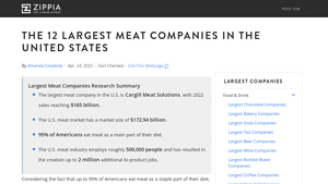 The 12 Largest Meat Companies In The United States - Zippia - beef supplier