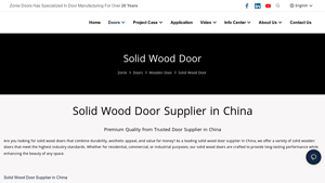 Solid Wood Door Supplier in China - Zonle Doors - solid wood door supplier china