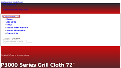 P3000 Series Grill Cloth 72