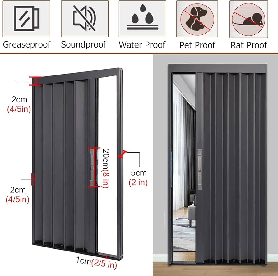 Illustrative example of aluminium concertina doors from Google Search