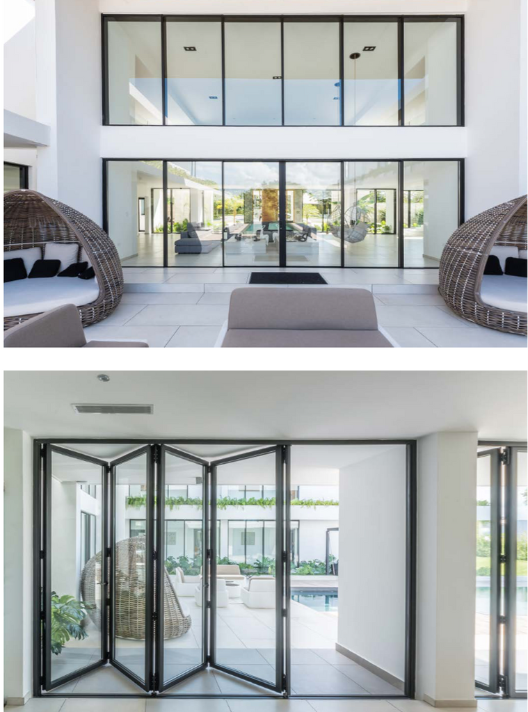 Illustrative example of aluminium concertina doors from Google Search