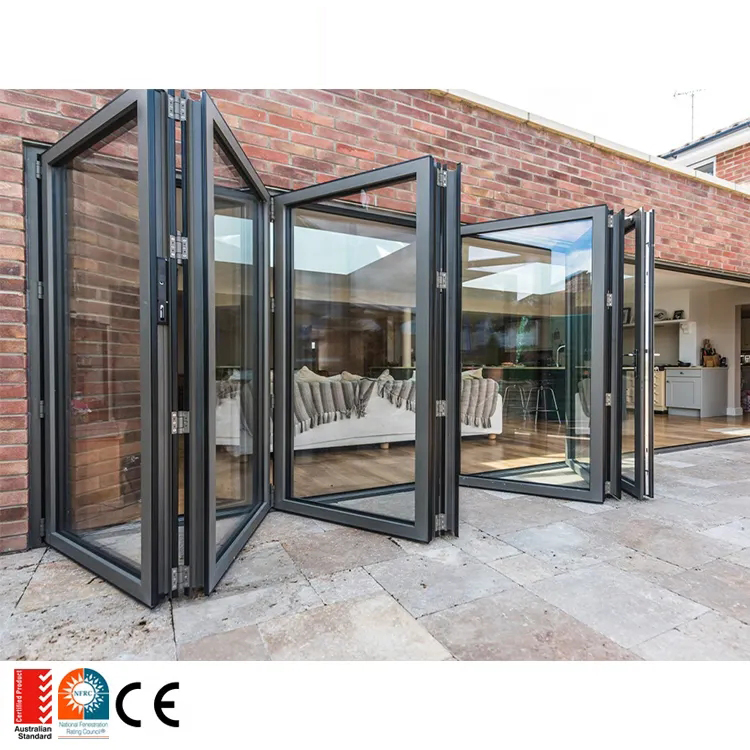Illustrative example of aluminium concertina doors from Google Search