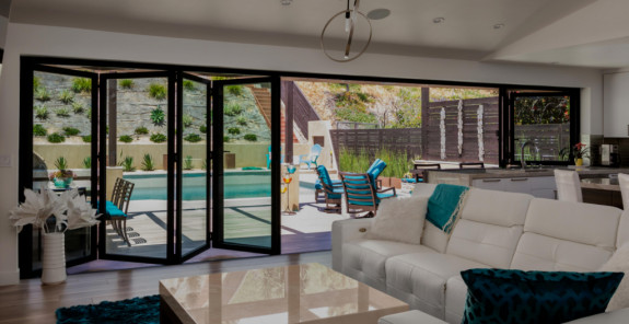 Illustrative example of aluminium concertina doors from Google Search