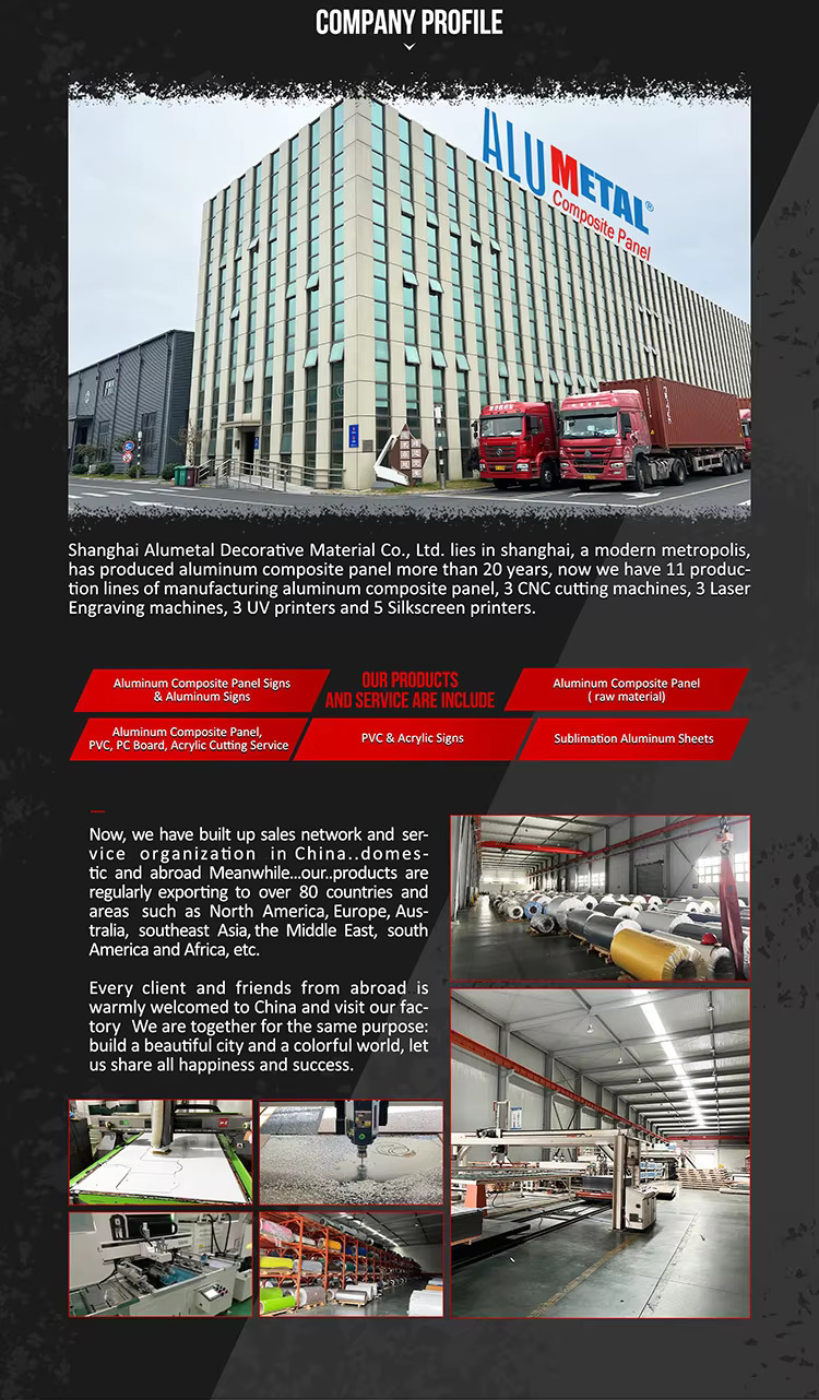aluminum composite signs industrial application