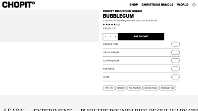 BUBBLEGUM - pink chopping board - CHOPIT