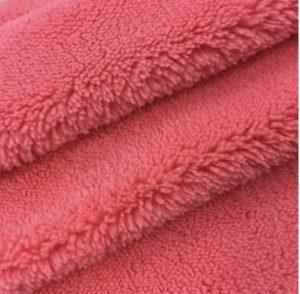Illustrative example of coral fleece fabric from Google Search
