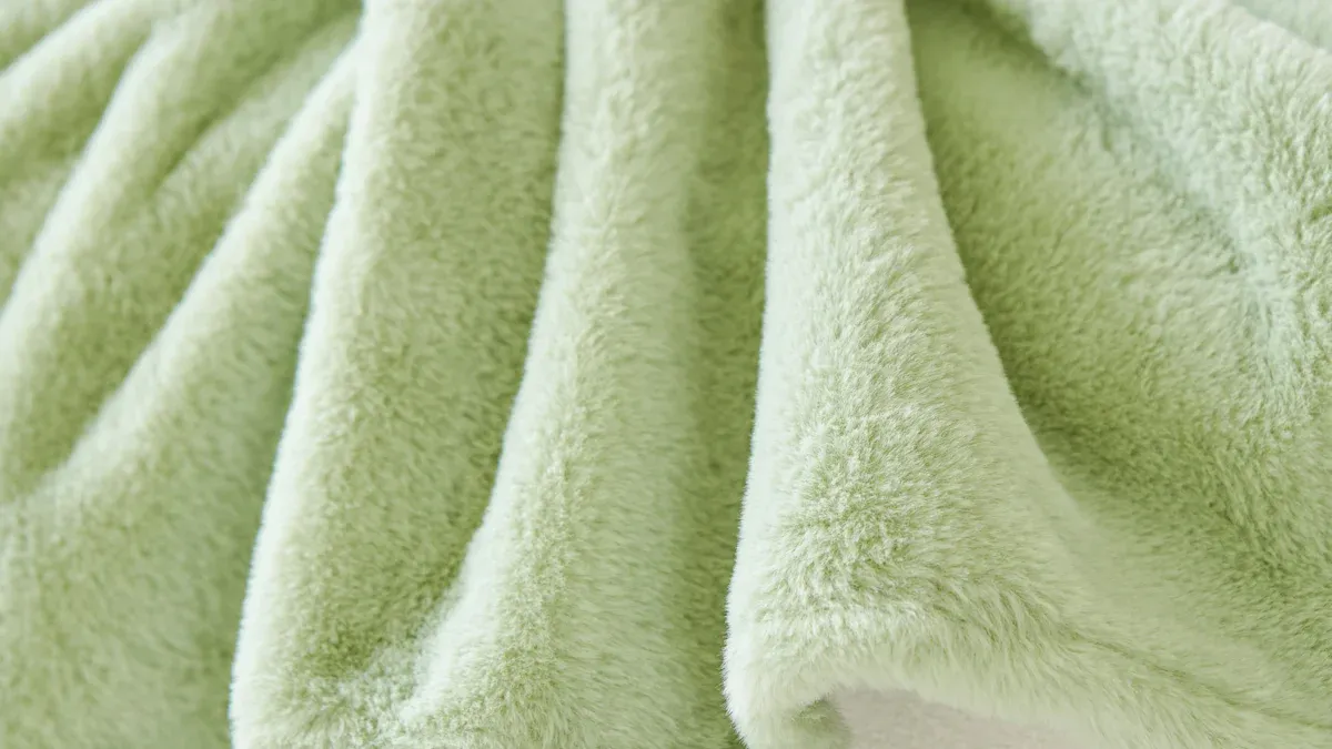 Illustrative example of coral fleece fabric from Google Search