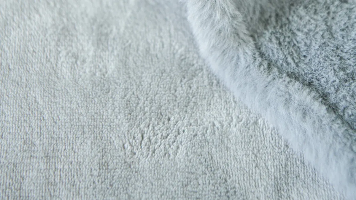 Illustrative example of coral fleece fabric from Google Search