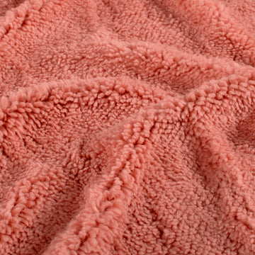 Illustrative example of coral fleece fabric from Google Search