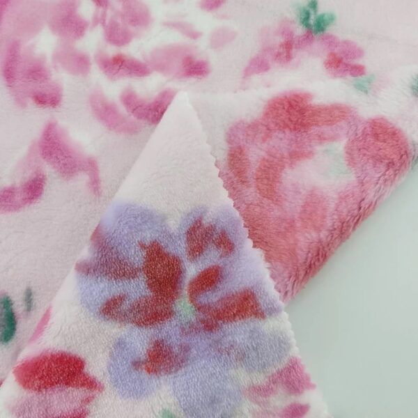 Illustrative example of coral fleece fabric from Google Search