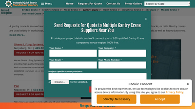 Gantry Crane Suppliers