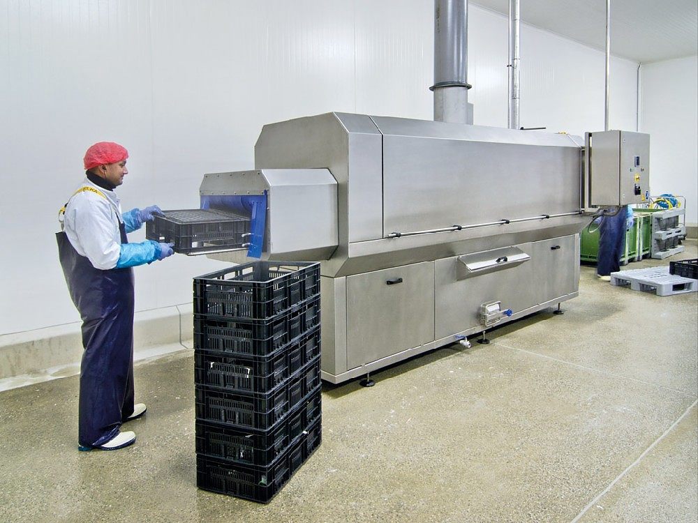 crate washing machine industrial application