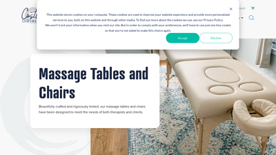 Massage Tables and Chairs - Custom Craftworks