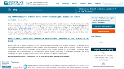 Top 10 Smart Water Meter Manufacturers Around Globe, 2022