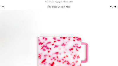 Small Pink/White Cutting Board - Fredericks and Mae