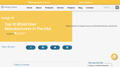 Top 10 Bifold Door Manufacturers in the USA - George Furniture