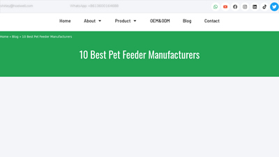 10 Best Pet Feeder Manufacturers - HOEIWELL