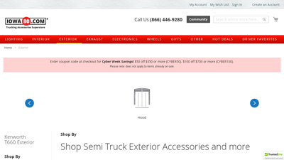 Kenworth T660 Shop Semi Truck Exterior Accessories and more