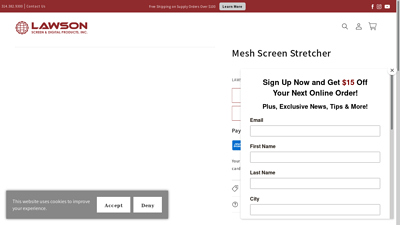 Silkscreen Screen Stretcher | Newman Screen Printing Stretch Device
