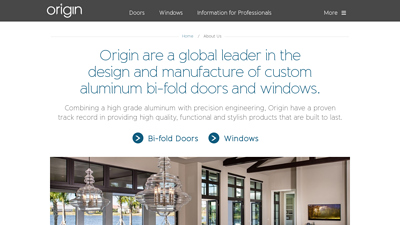 Origin - The USA's Leading Manufacturer of Bi-fold Doors