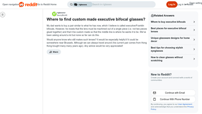 Where to find custom made executive bifocal glasses? - Reddit