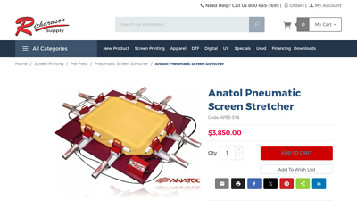 Anatol Pneumatic Screen Stretcher - Richardson Supply